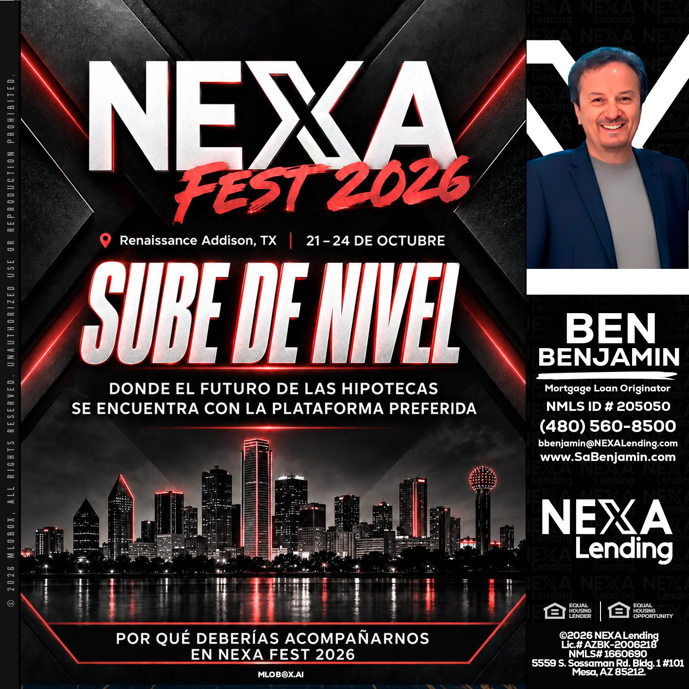 NEXA fest 2026 - Ben Benjamin -Mortgage Loan Originator