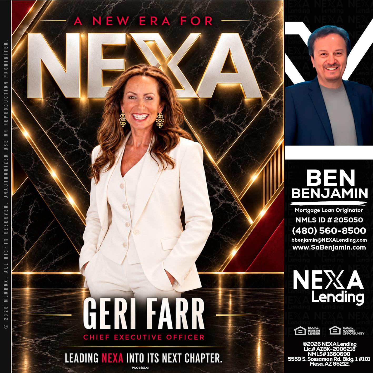GERI FARR - Ben Benjamin -Mortgage Loan Originator