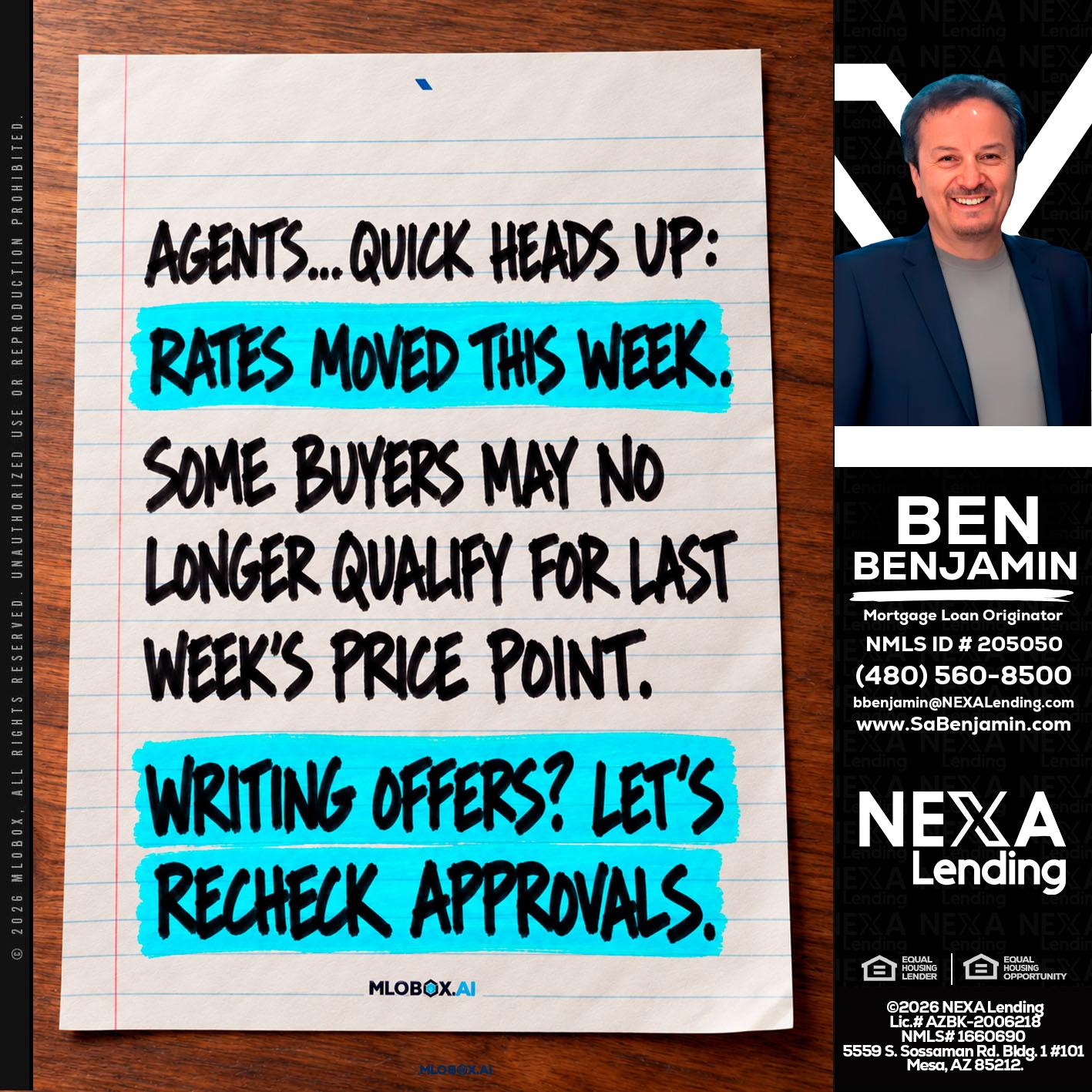 AGENTS - Ben Benjamin -Mortgage Loan Originator