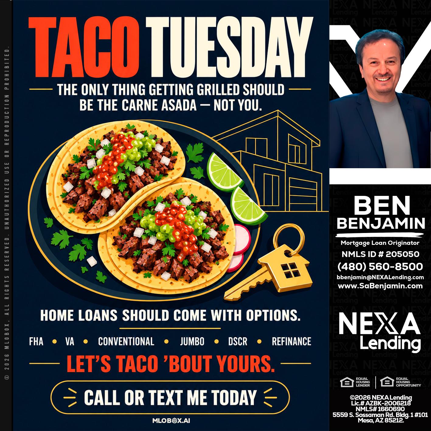 TACOS TUESDAY - Ben Benjamin -Mortgage Loan Originator