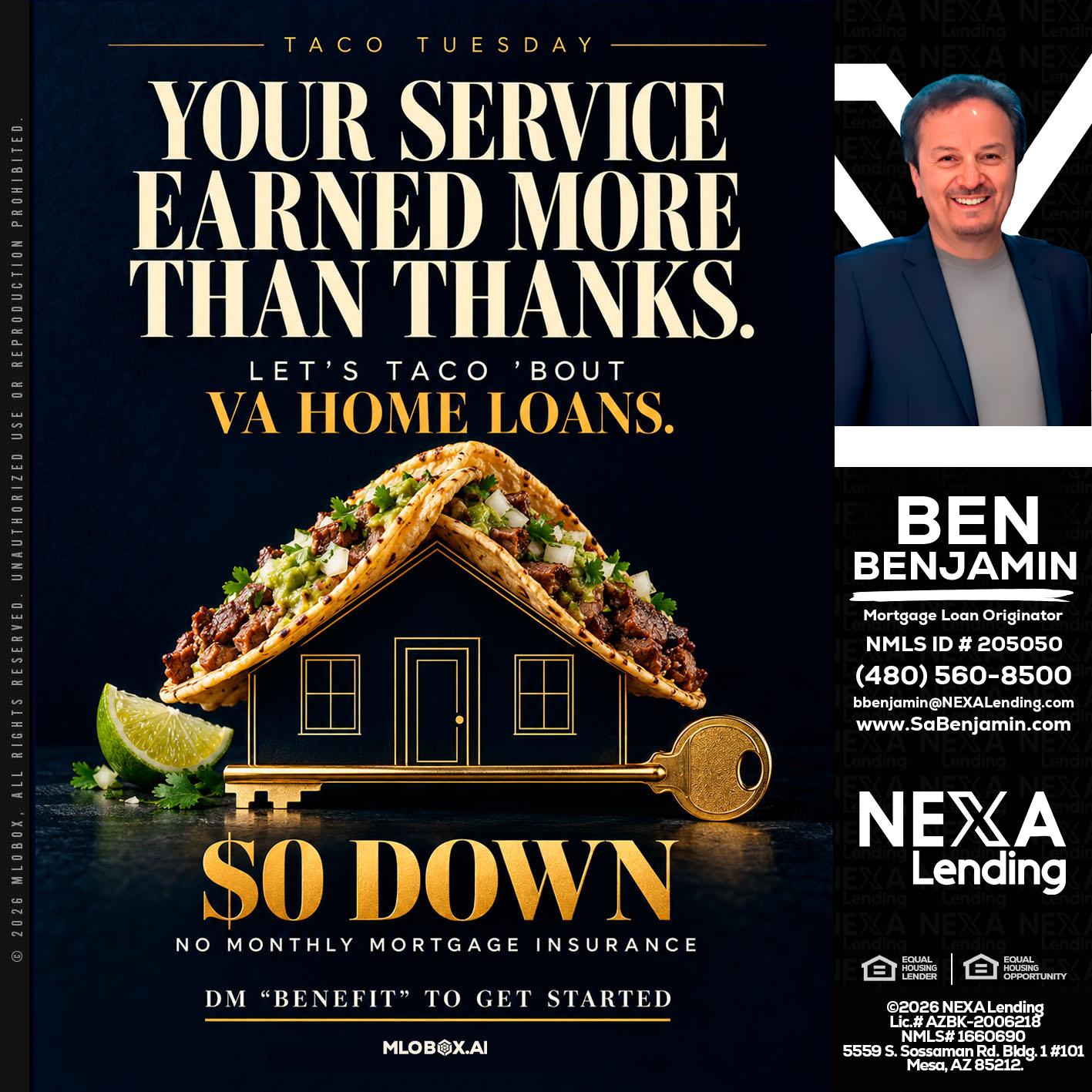 TACO TUESDAY - Ben Benjamin -Mortgage Loan Originator